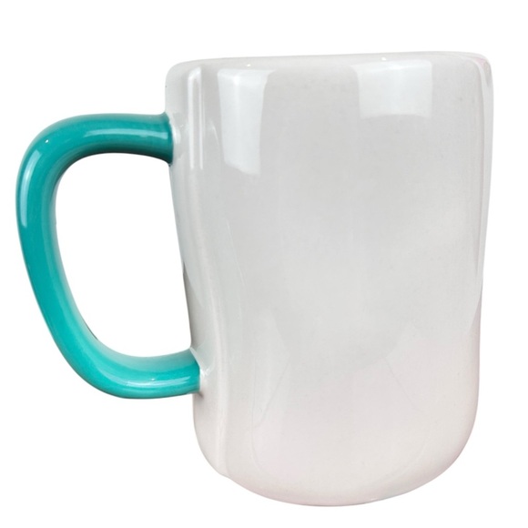Rae Dunn “Mom’s the Best” coffee mug, tea cup, cream, teal accent Mother’s Day - Picture 6 of 7